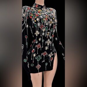 Black dress with rhinestones. Originally bought for $200 but selling for $95